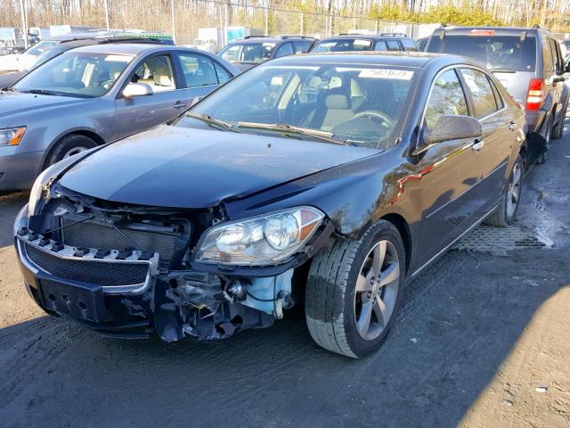 1G1ZC5E02CF311038 - 2012 CHEVROLET MALIBU 1LT BLACK photo 2