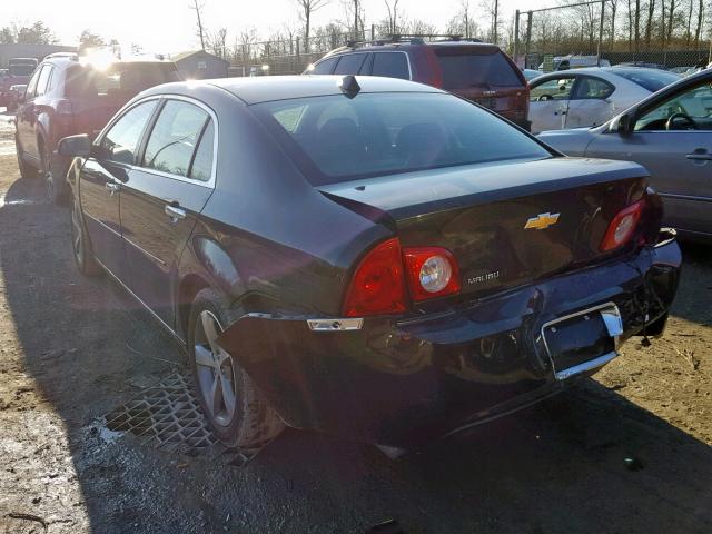 1G1ZC5E02CF311038 - 2012 CHEVROLET MALIBU 1LT BLACK photo 3