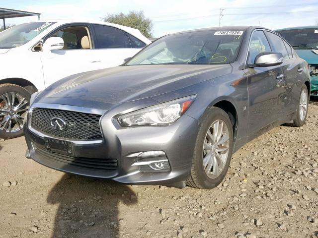 JN1BV7AP8EM687567 - 2014 INFINITI Q50 BASE GRAY photo 2