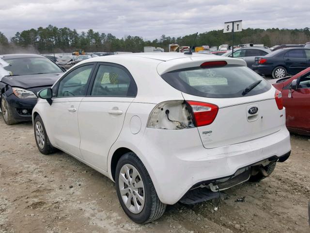 KNADM5A35D6198716 - 2013 KIA RIO LX WHITE photo 3