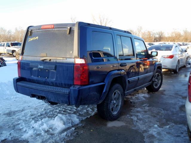 1J8HG48NX6C143513 - 2006 JEEP COMMANDER BLUE photo 4