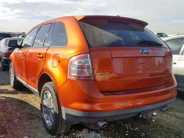 2FMDK49C37BB37261 - 2007 FORD EDGE SEL P ORANGE photo 3