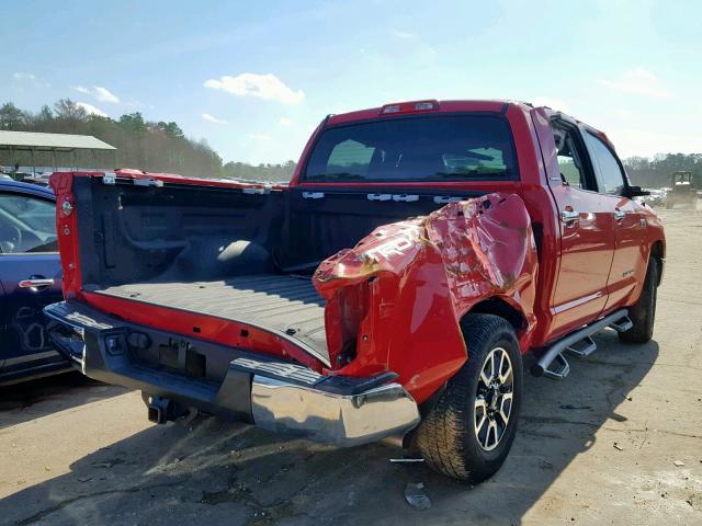 5TFHW5F10GX517198 - 2016 TOYOTA TUNDRA CRE RED photo 4