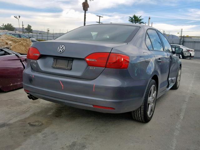 3VW2K7AJ5CM308623 - 2012 VOLKSWAGEN JETTA BASE 灰色 照片 4