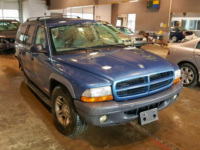 1D4HS38N13F624375 - 2003 DODGE DURANGO SP BLUE photo 1