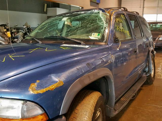 1D4HS38N13F624375 - 2003 DODGE DURANGO SP BLUE photo 9