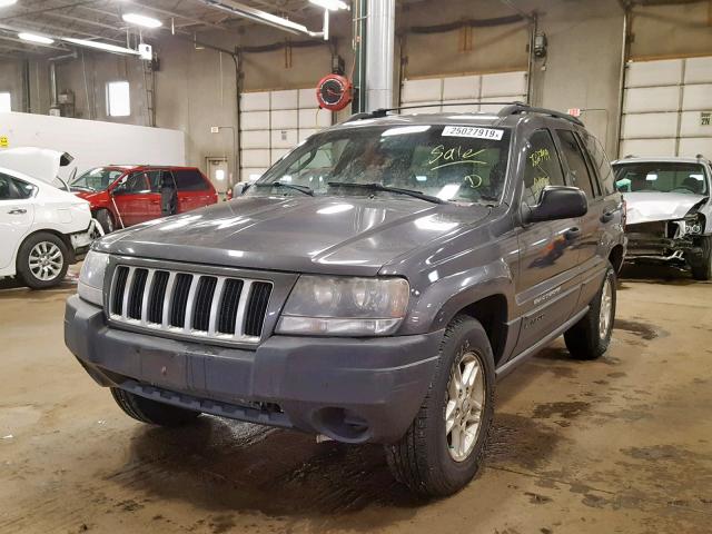 1J4GW48S74C235259 - 2004 JEEP GRAND CHER GRAY photo 2