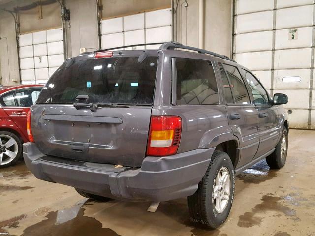 1J4GW48S74C235259 - 2004 JEEP GRAND CHER GRAY photo 4