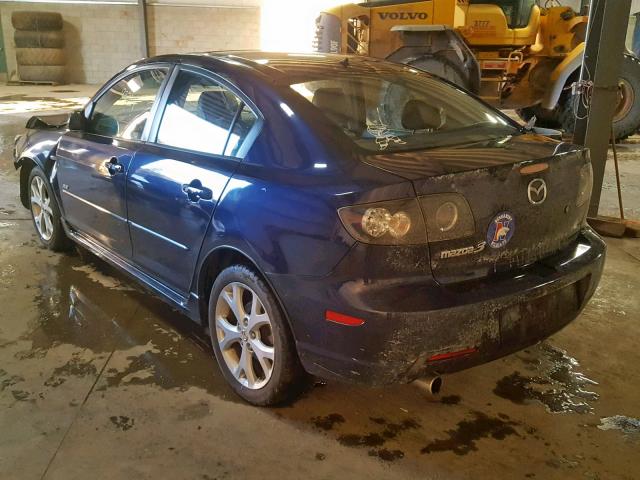 JM1BK324X81185944 - 2008 MAZDA 3 S BLUE photo 3