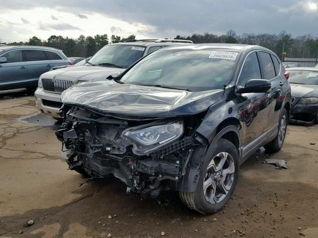 7FARW2H53JE020235 - 2018 HONDA CR-V EX BLACK photo 2