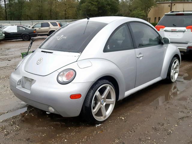 3VWBK21C43M409494 - 2003 VOLKSWAGEN NEW BEETLE SILVER photo 4