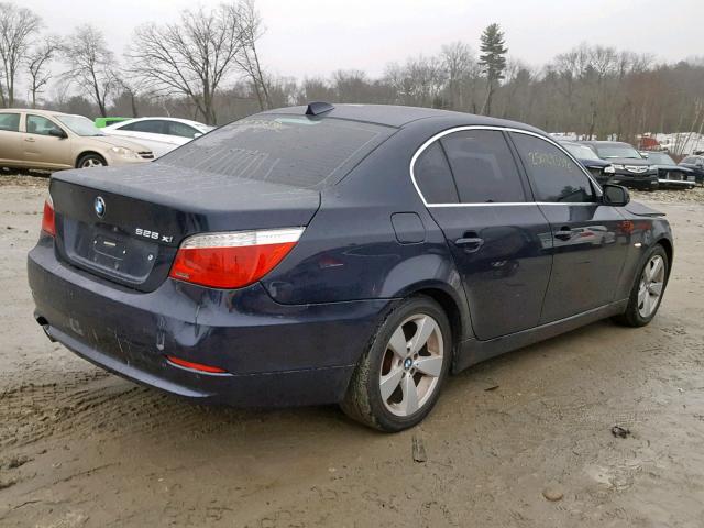 WBANV13548CZ58442 - 2008 BMW 528 XI BLUE photo 4