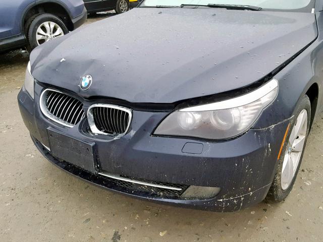 WBANV13548CZ58442 - 2008 BMW 528 XI BLUE photo 9