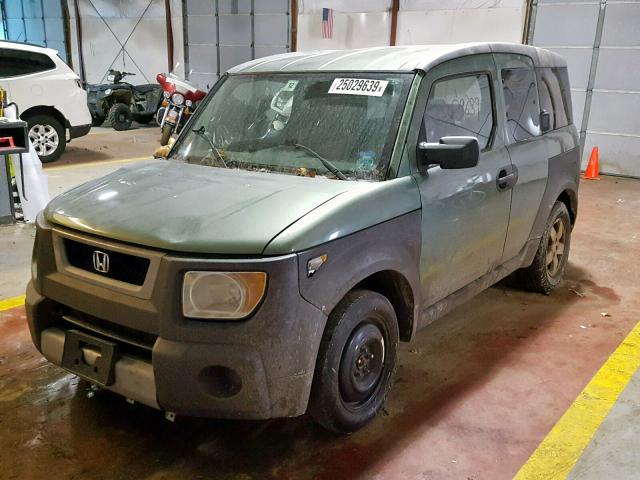 5J6YH285X3L052840 - 2003 HONDA ELEMENT EX GREEN photo 2