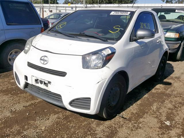 JTNJJXB05CJ021377 - 2012 TOYOTA SCION IQ WHITE photo 2