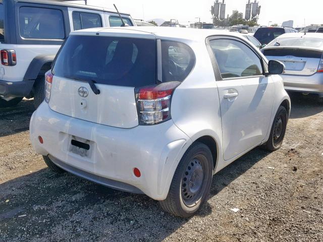 JTNJJXB05CJ021377 - 2012 TOYOTA SCION IQ WHITE photo 4