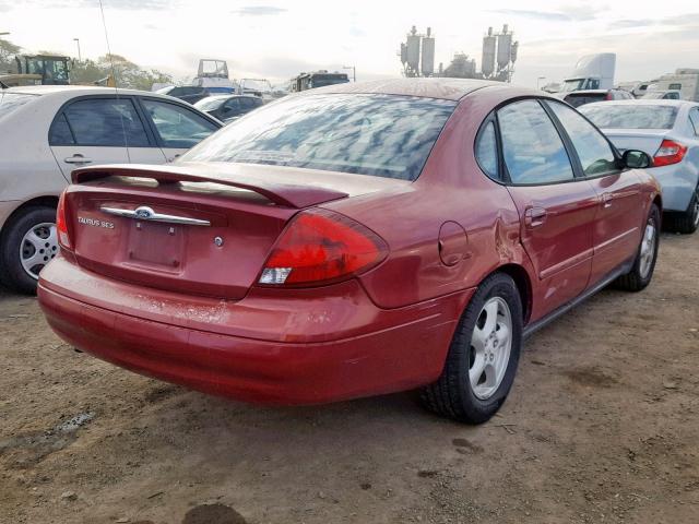 1FAHP55S33G209255 - 2003 FORD TAURUS SES BURGUNDY photo 4