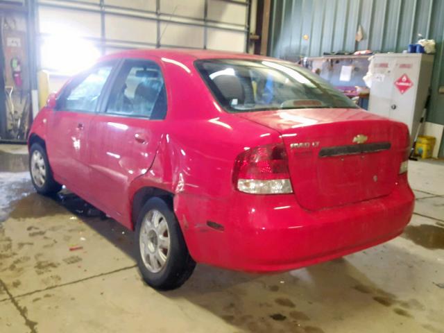 KL1TG52625B309821 - 2005 CHEVROLET AVEO LT RED photo 3