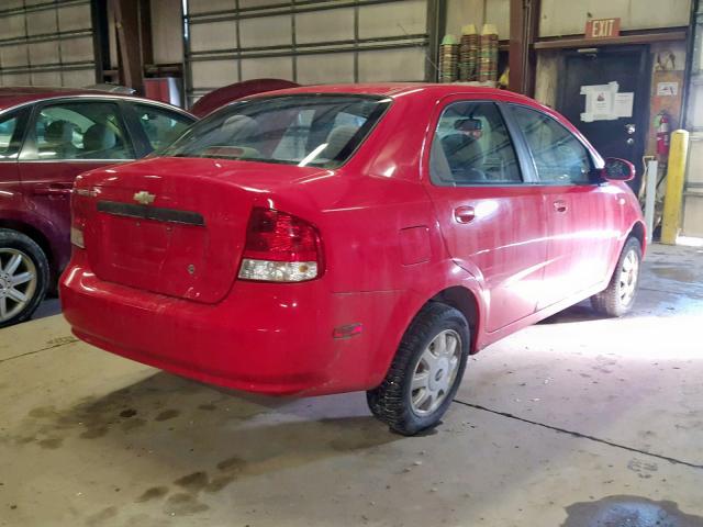 KL1TG52625B309821 - 2005 CHEVROLET AVEO LT RED photo 4