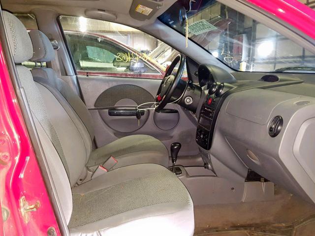 KL1TG52625B309821 - 2005 CHEVROLET AVEO LT RED photo 5