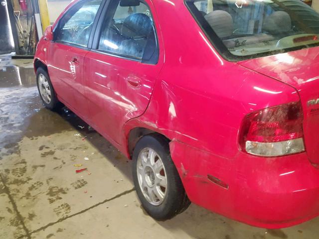 KL1TG52625B309821 - 2005 CHEVROLET AVEO LT RED photo 9