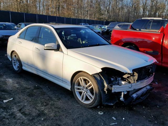 WDDGF4HB1DR256939 - 2013 MERCEDES-BENZ C 250 WHITE photo 1