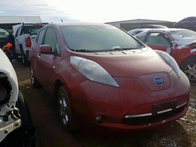 JN1AZ0CP3CT019540 - 2012 NISSAN LEAF SV RED photo 1