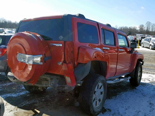 5GTEN13E188147275 - 2008 HUMMER H3 ORANGE photo 4