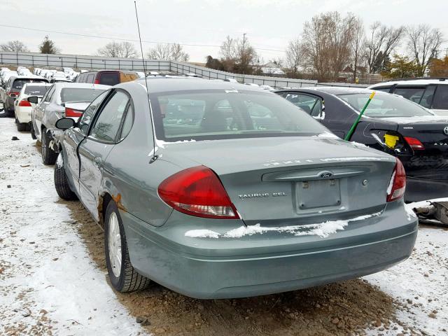 1FAFP56U05A288087 - 2005 FORD TAURUS SEL GREEN photo 3