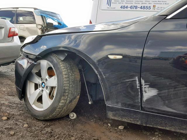 WBANF33597B999310 - 2007 BMW 525 XI BLACK photo 9