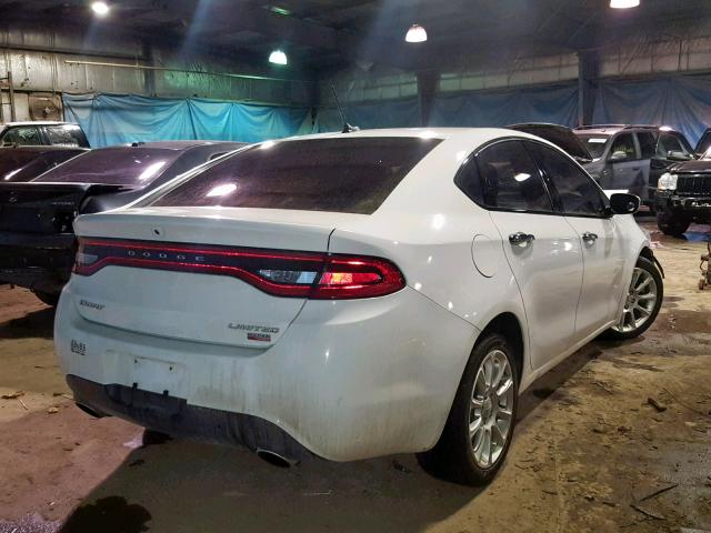 1C3CDFCH5DD323419 - 2013 DODGE DART LIMIT WHITE photo 4