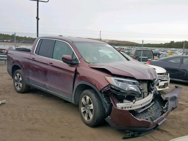 5FPYK3F53HB014593 - 2017 HONDA RIDGELINE MAROON photo 1