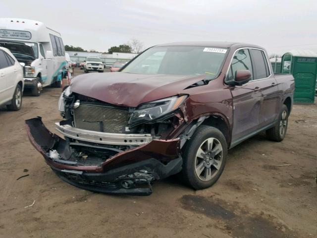 5FPYK3F53HB014593 - 2017 HONDA RIDGELINE MAROON photo 2