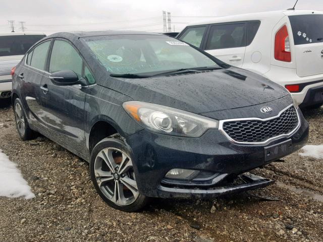 KNAFZ4A89E5058367 - 2014 KIA FORTE EX BLACK photo 1