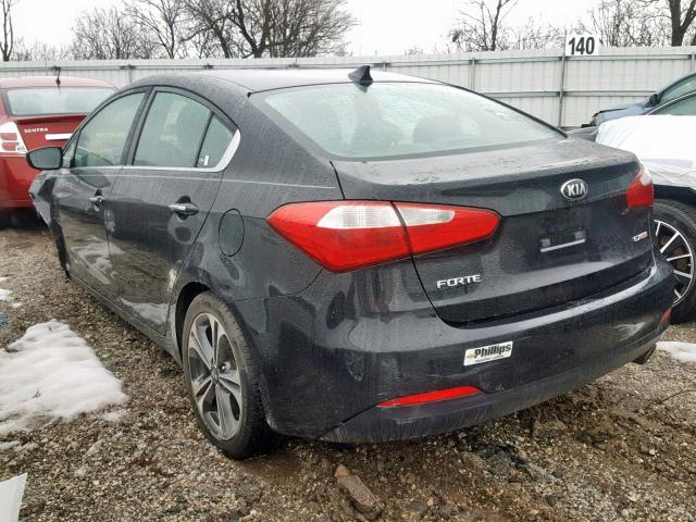 KNAFZ4A89E5058367 - 2014 KIA FORTE EX BLACK photo 3