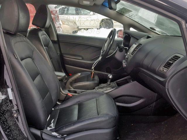 KNAFZ4A89E5058367 - 2014 KIA FORTE EX BLACK photo 5