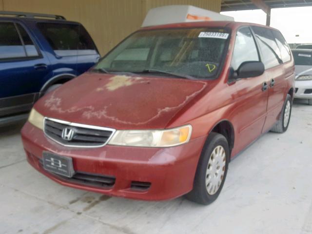 5FNRL18573B028548 - 2003 HONDA ODYSSEY LX RED photo 2