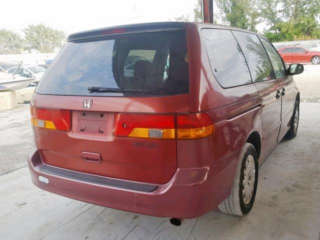 5FNRL18573B028548 - 2003 HONDA ODYSSEY LX RED photo 4