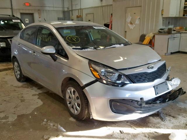 KNADM4A32F6515252 - 2015 KIA RIO LX SILVER photo 1