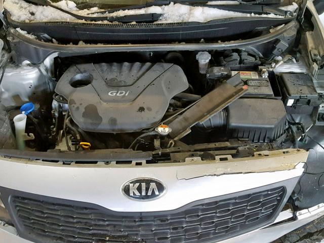 KNADM4A32F6515252 - 2015 KIA RIO LX SILVER photo 7