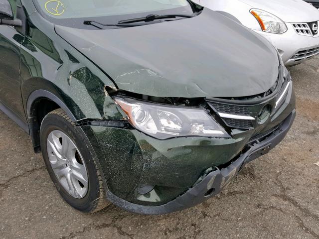 2T3BFREV6DW021596 - 2013 TOYOTA RAV4 LE GREEN photo 9