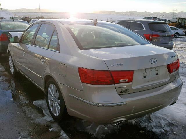 5NPEU46FX9H521854 - 2009 HYUNDAI SONATA SE BEIGE photo 3