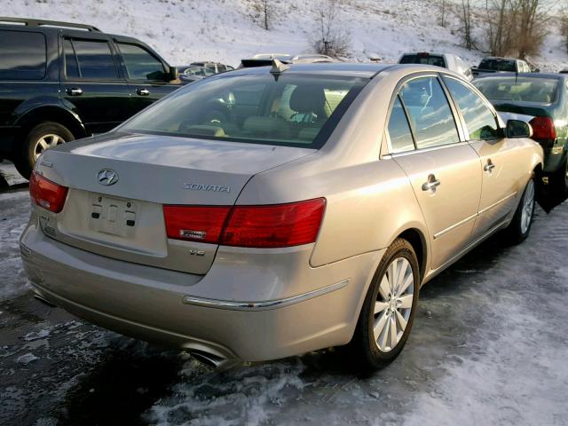 5NPEU46FX9H521854 - 2009 HYUNDAI SONATA SE BEIGE photo 4