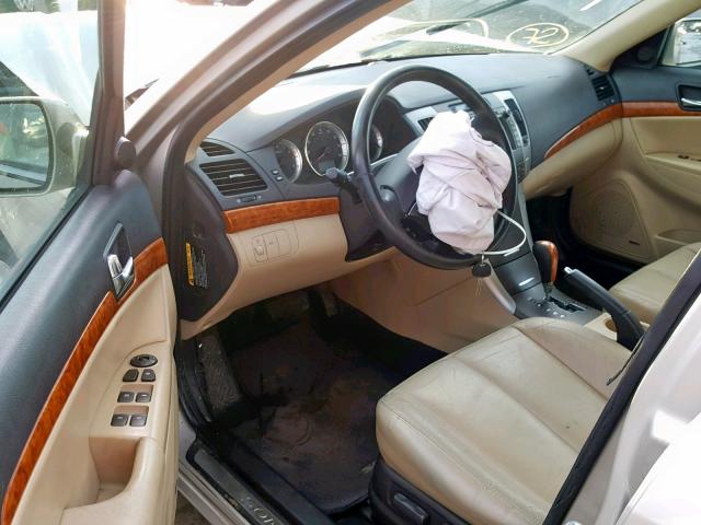 5NPEU46FX9H521854 - 2009 HYUNDAI SONATA SE BEIGE photo 9