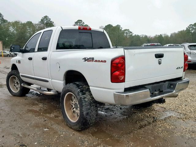 3D7KS28A97G833092 - 2007 DODGE RAM 2500 S WHITE photo 3