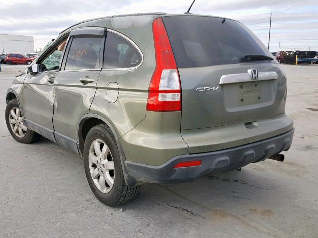 JHLRE38778C017225 - 2008 HONDA CR-V EXL GREEN photo 3