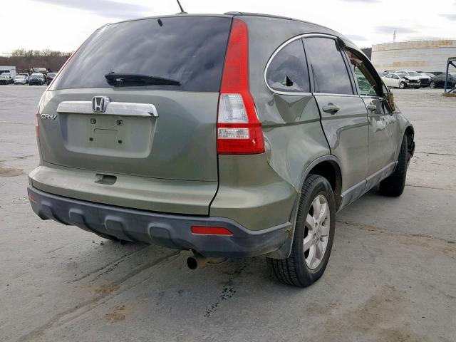 JHLRE38778C017225 - 2008 HONDA CR-V EXL GREEN photo 4