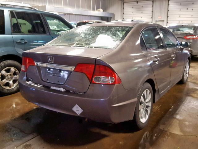 2HGFA16879H539218 - 2009 HONDA CIVIC EX GRAY photo 4