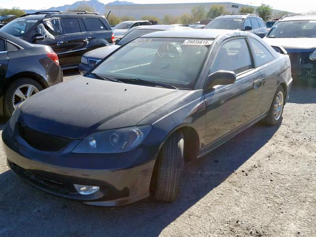 1HGEM22195L016877 - 2005 HONDA CIVIC DX V BLACK photo 2