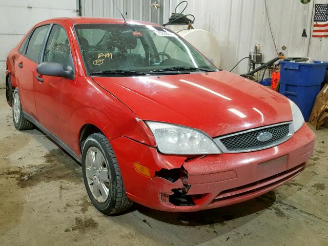 1FAHP34N87W130286 - 2007 FORD FOCUS ZX4 RED photo 1